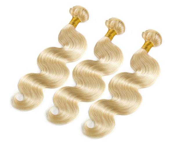 3PCS/Lot Body Wave Brazilian Virgin Hair Blonde Bundles 14"-24"