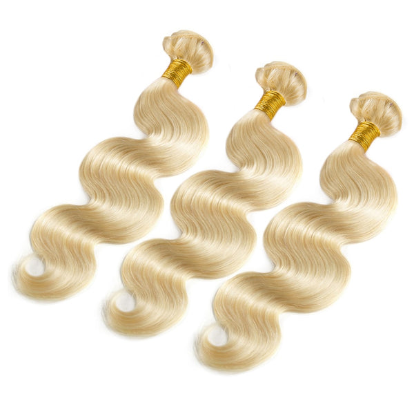 3PCS/Lot Body Wave Brazilian Virgin Hair Blonde Bundles 14"-24"