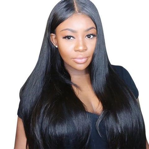 Straight Pre Plucked Full Lace Peruvian Virgin Human Hair Wig