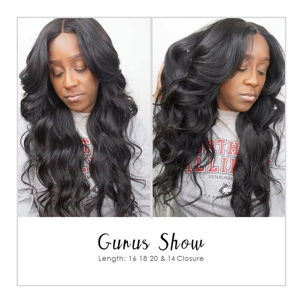 Brazilian Hair Body Wave Bundles With Closure