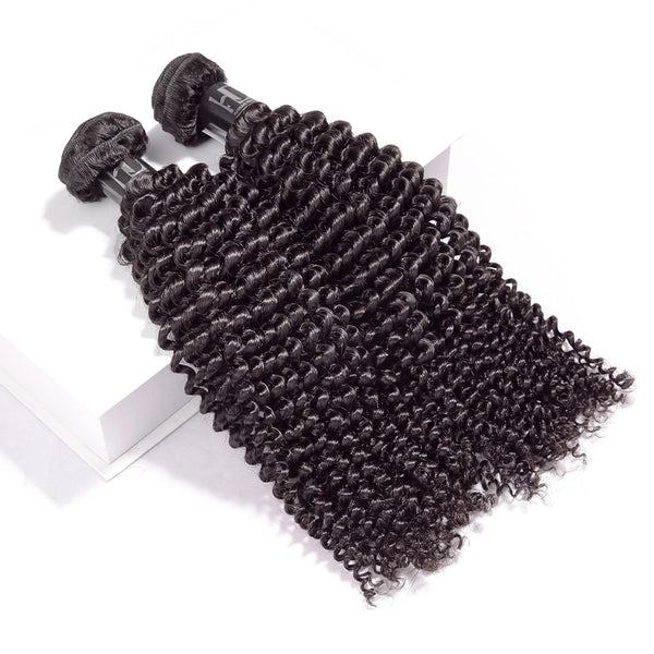 Peruvian Kinky Curly Middle Part Lace Closure Virgin Hair