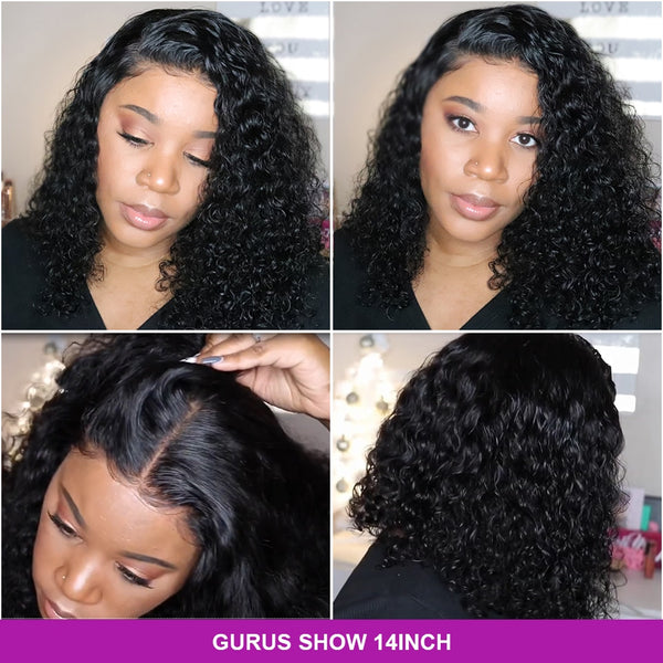 Curly Bob Wig Short Lace Front Human Hair Wigs With Baby Hair