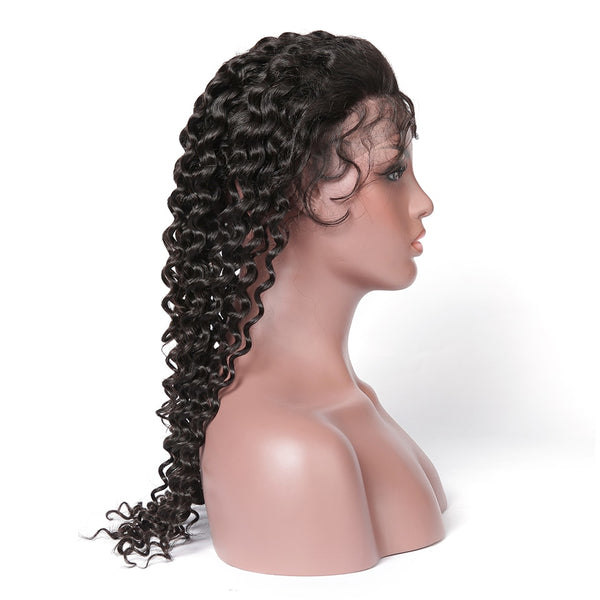 Deep Wave Lace Front Indian Human Hair Wig