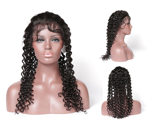 Deep Wave Lace Front Indian Human Hair Wig