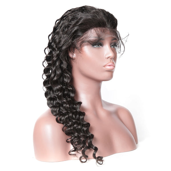 Natural Wave Peruvian Lace Front virgin Hair Wig